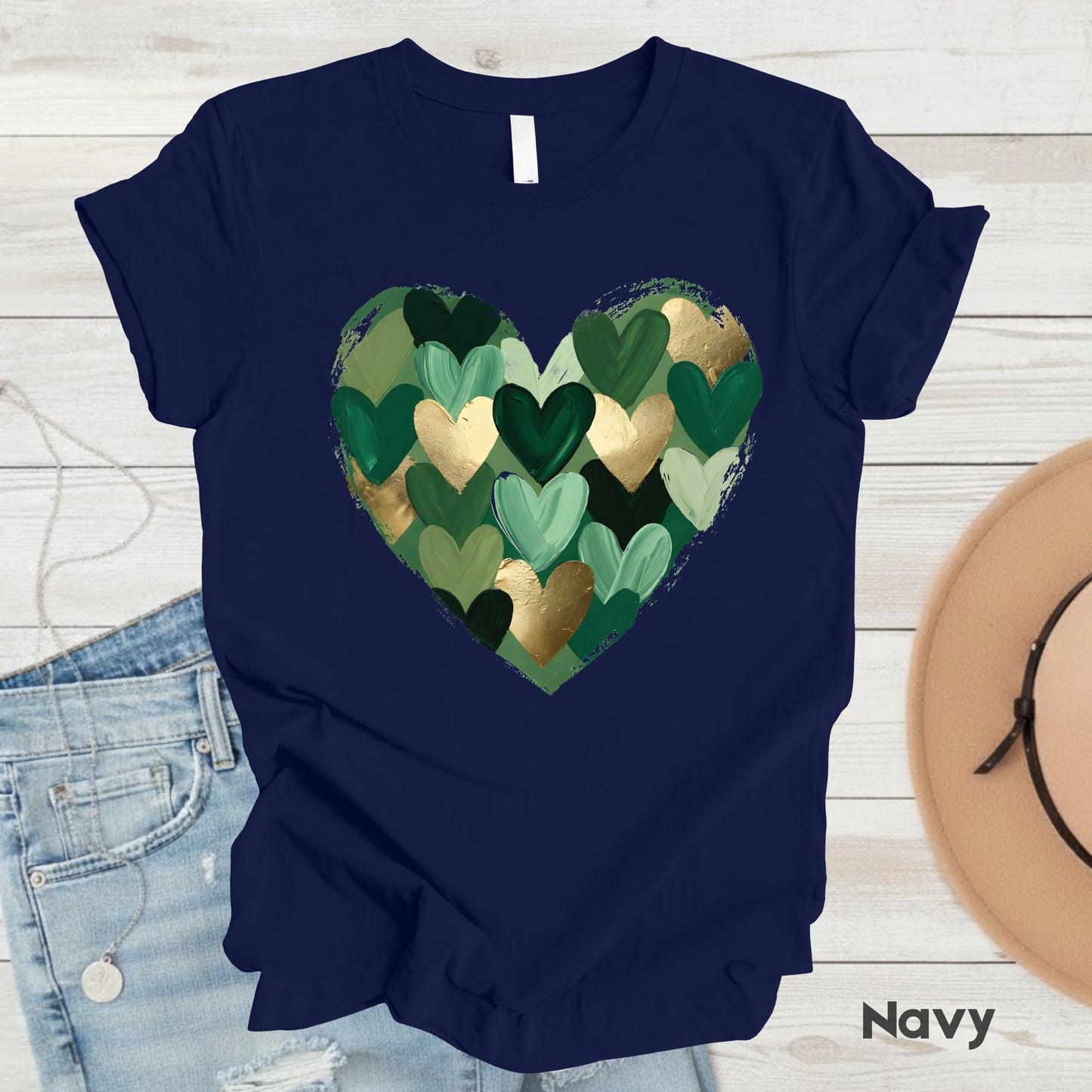 St. Patrick’s Day Heart Shirt Shamrock Sweatshirt Saint Patrick Party Tees Irish Green Sweater For Men Women Kids