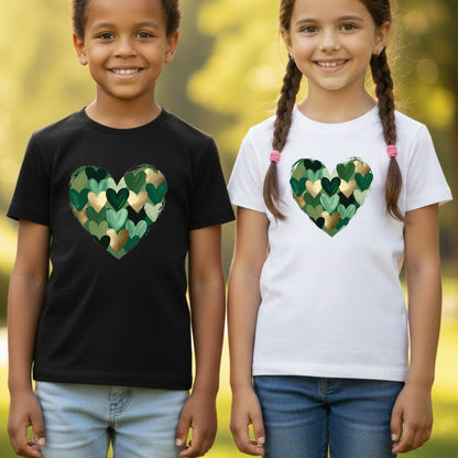 St. Patrick’s Day Heart Shirt Shamrock Sweatshirt Saint Patrick Party Tees Irish Green Sweater For Men Women Kids