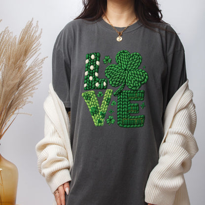 St Patrick’s Day Love DTF Transfer ready to Press