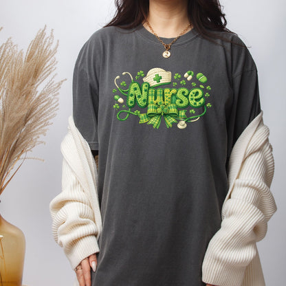 St Patrick’s Day Nurse DTF Transfer