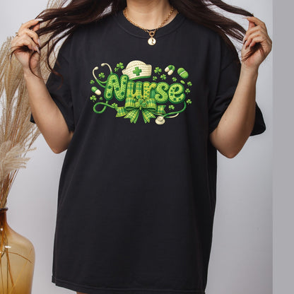 St Patrick’s Day Nurse DTF Transfer