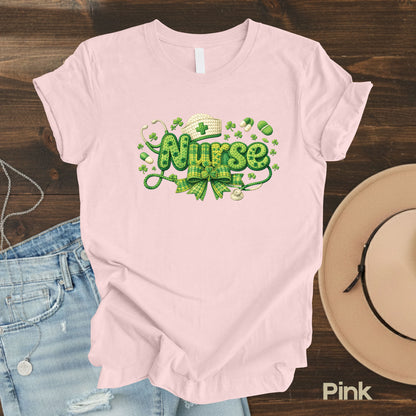 St Patrick’s Day Nurse Shirts Crochet Yarn Shamrock Sweatshirt Saint Patrick Party Tees Irish Green Sweater For Men Women Kids