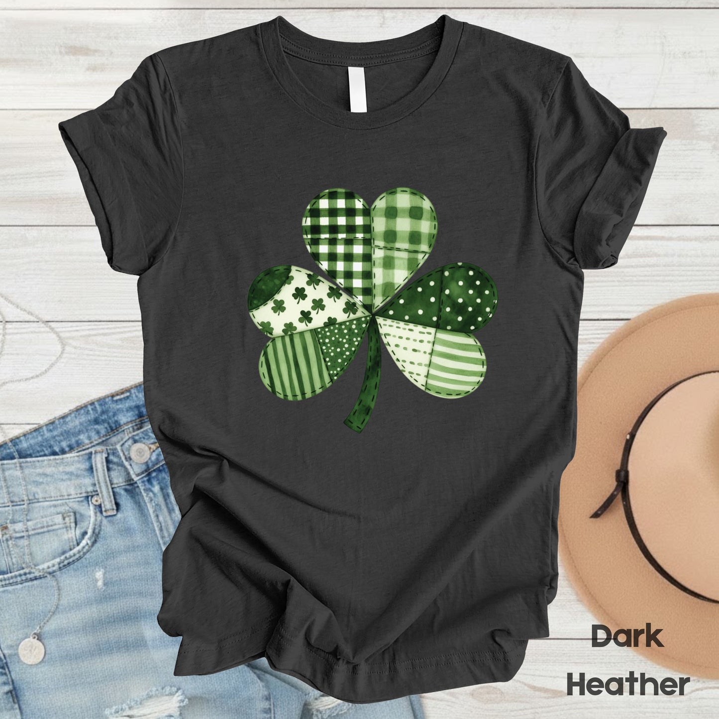 St Patrick’s Day Shirt Patchwork Shamrock Sweatshirt Saint Patrick Party Tees Irish Green Sweater For Men Women Kids