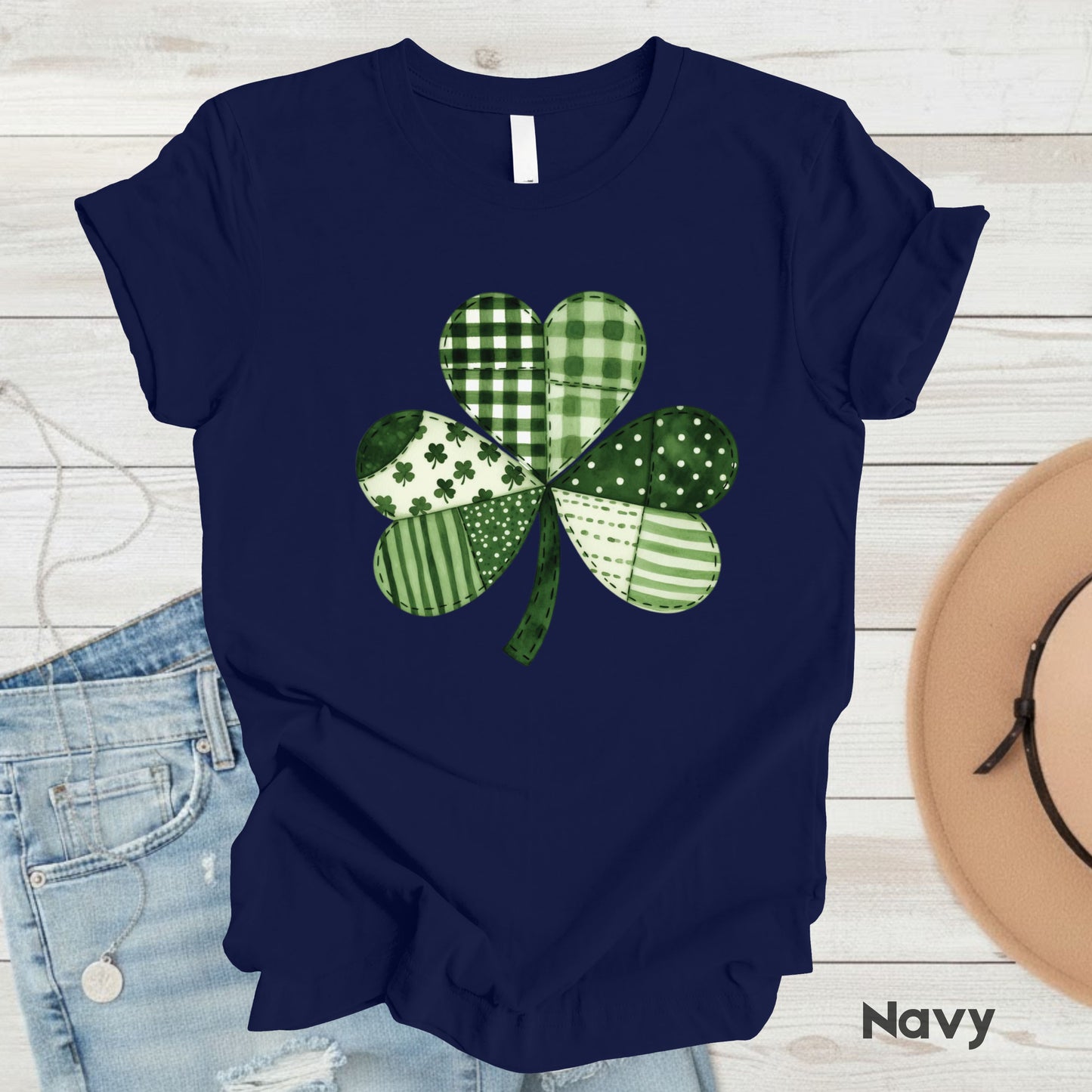 St Patrick’s Day Shirt Patchwork Shamrock Sweatshirt Saint Patrick Party Tees Irish Green Sweater For Men Women Kids