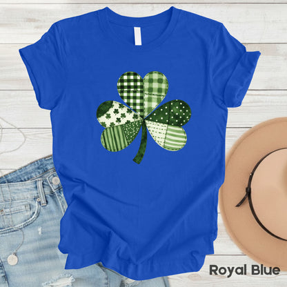 St Patrick’s Day Shirt Patchwork Shamrock Sweatshirt Saint Patrick Party Tees Irish Green Sweater For Men Women Kids