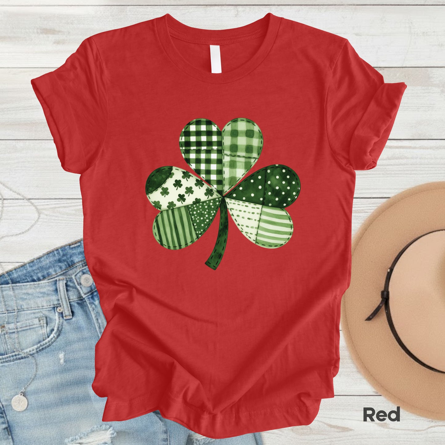 St Patrick’s Day Shirt Patchwork Shamrock Sweatshirt Saint Patrick Party Tees Irish Green Sweater For Men Women Kids