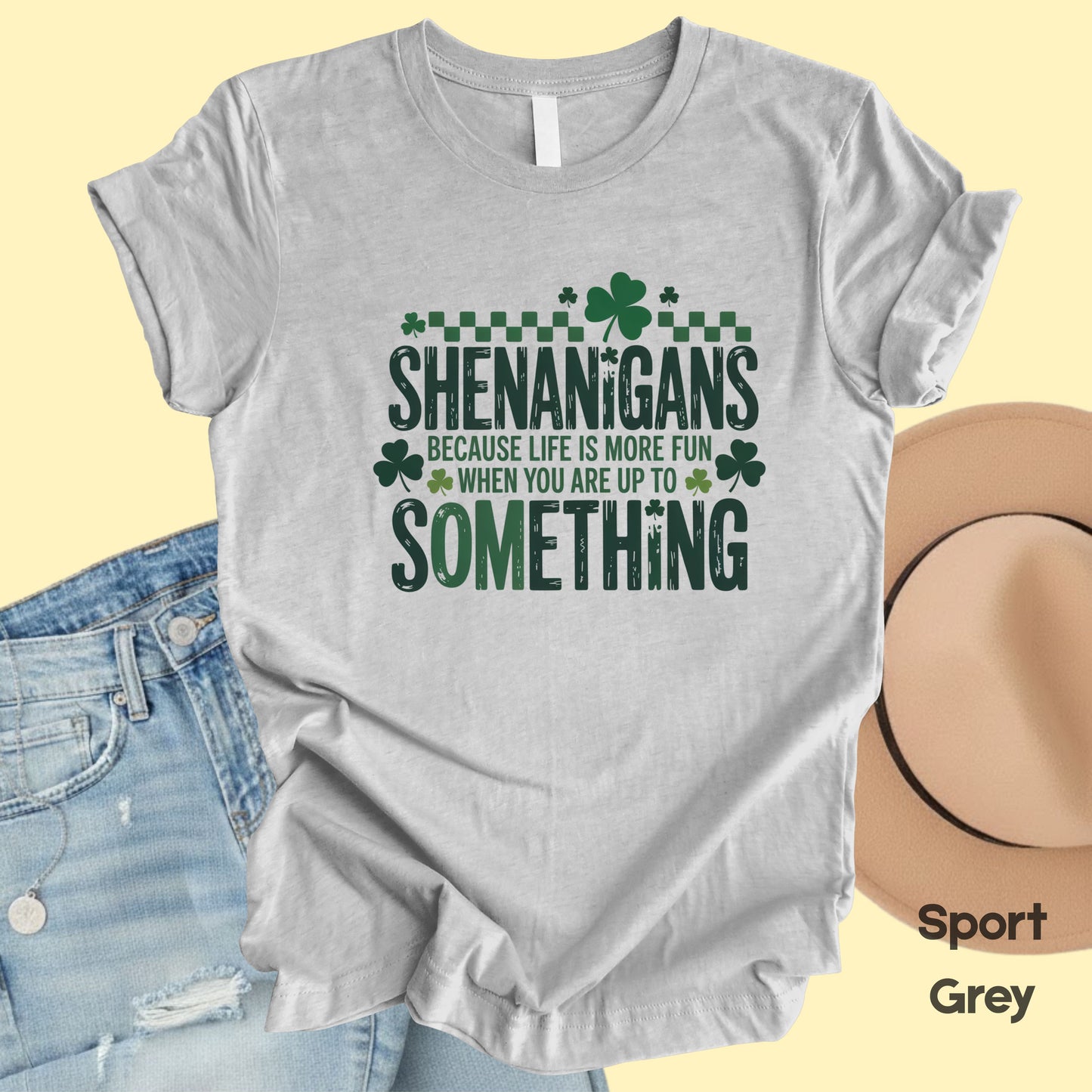 St. Patrick’s Day Shirts Shenanigans Quote Shamrock Sweatshirt Saint Patrick Party Tees Irish Green Sweater For Men Women Kids