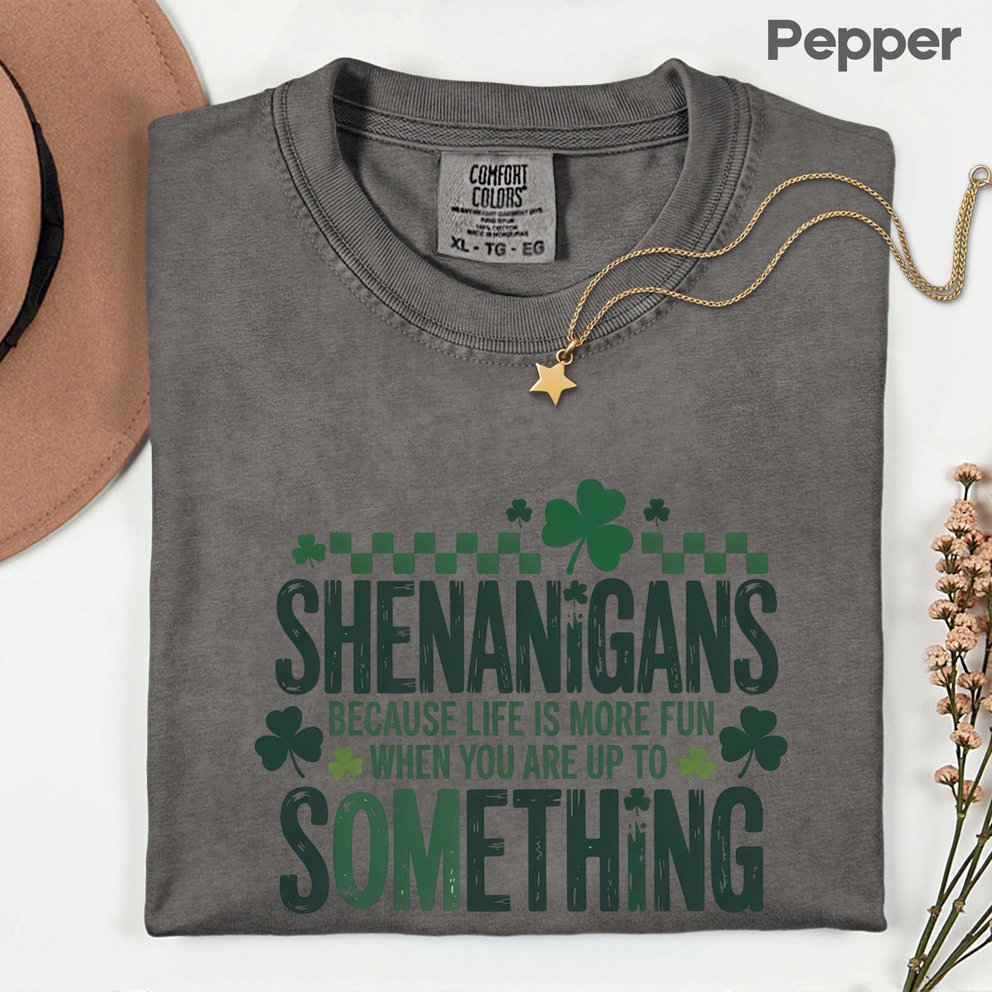 St. Patrick’s Day Shirts Shenanigans Quote Shamrock Sweatshirt Saint Patrick Party Tees Irish Green Sweater For Men Women Kids