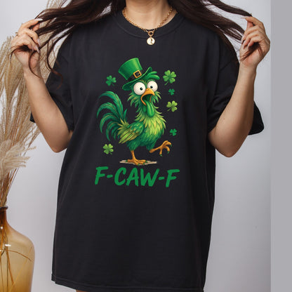 St Patrick’s DTF Transfer ready to Press Funny F-CAW-F Rooster Heat Transfer for Shirts Shamrock UV Sticker Prints Iron on Transfer