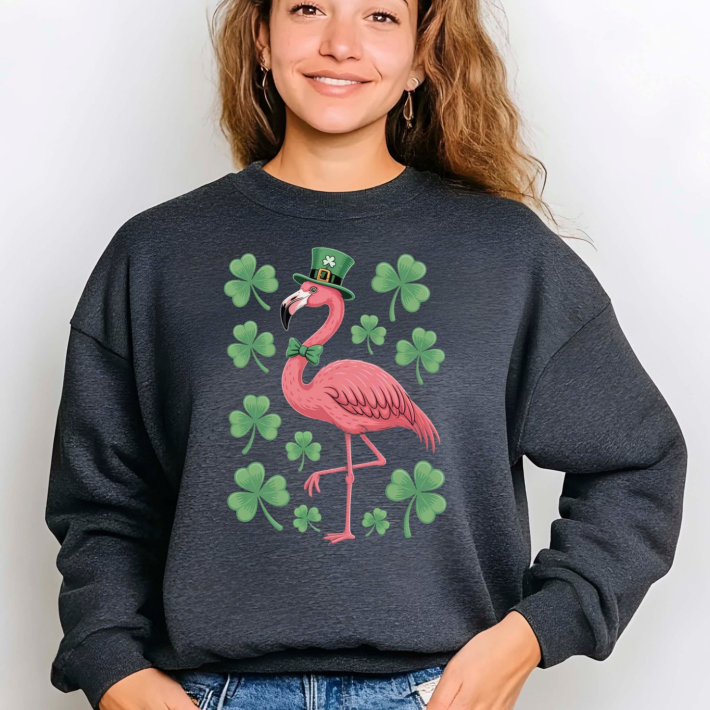 St Patricks Day Flamingo DTF Transfer