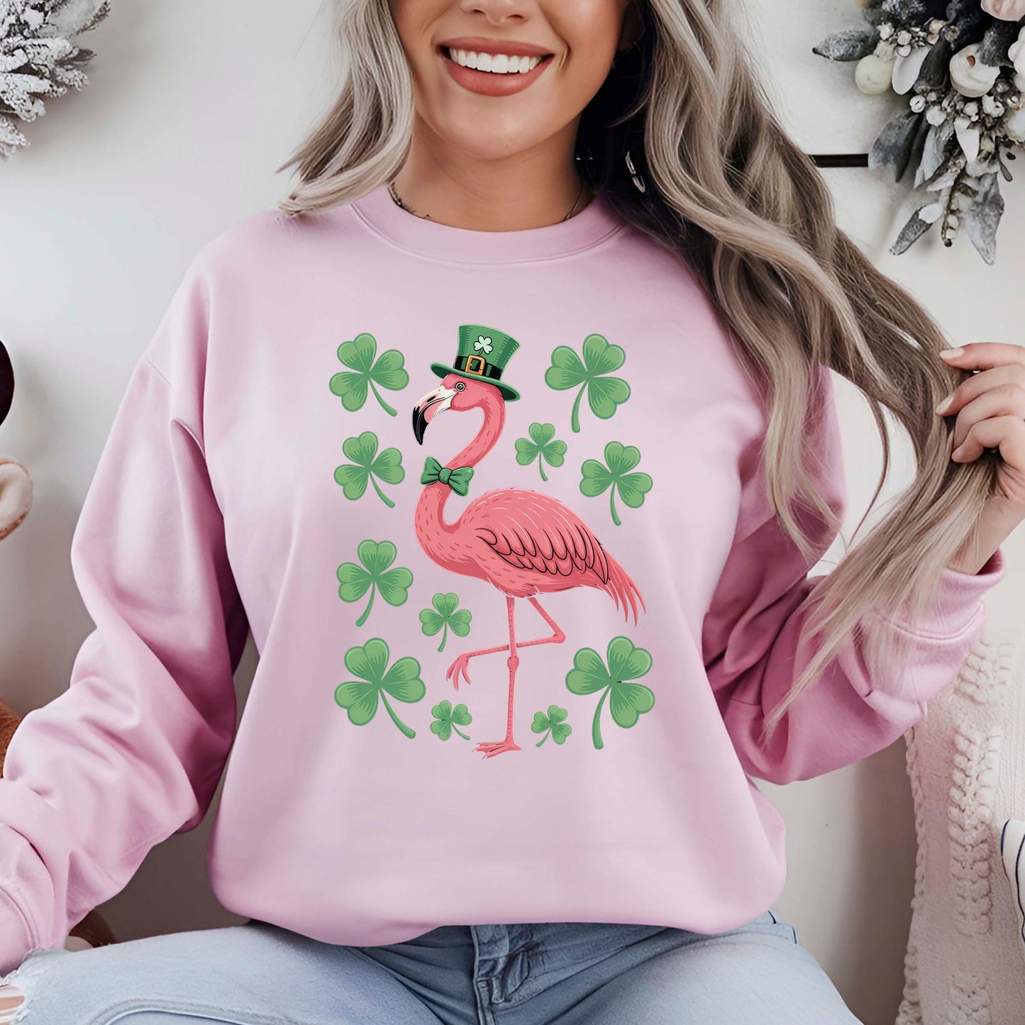 St Patricks Day Flamingo DTF Transfer