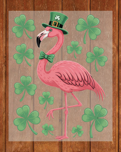 St Patricks Day Flamingo DTF Transfer