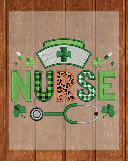 St Patricks Day Nurse DTF Transfer Ready to Press