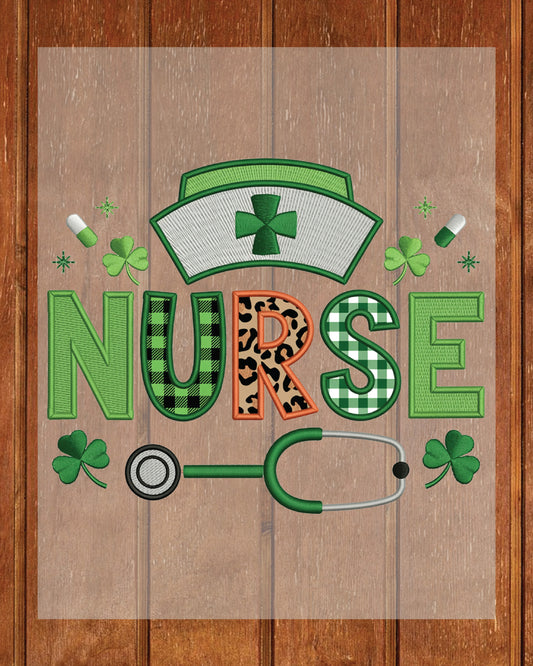 St Patricks Day Nurse DTF Transfer Ready to Press