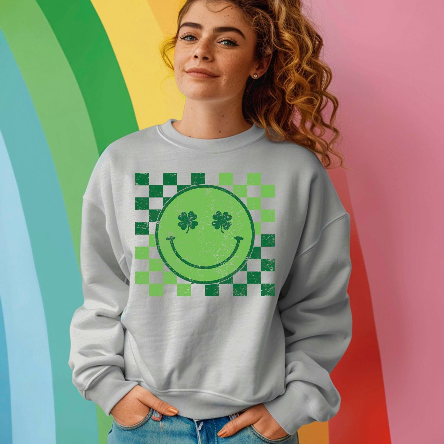 St Patricks Day Retro Checkered DTF Transfer