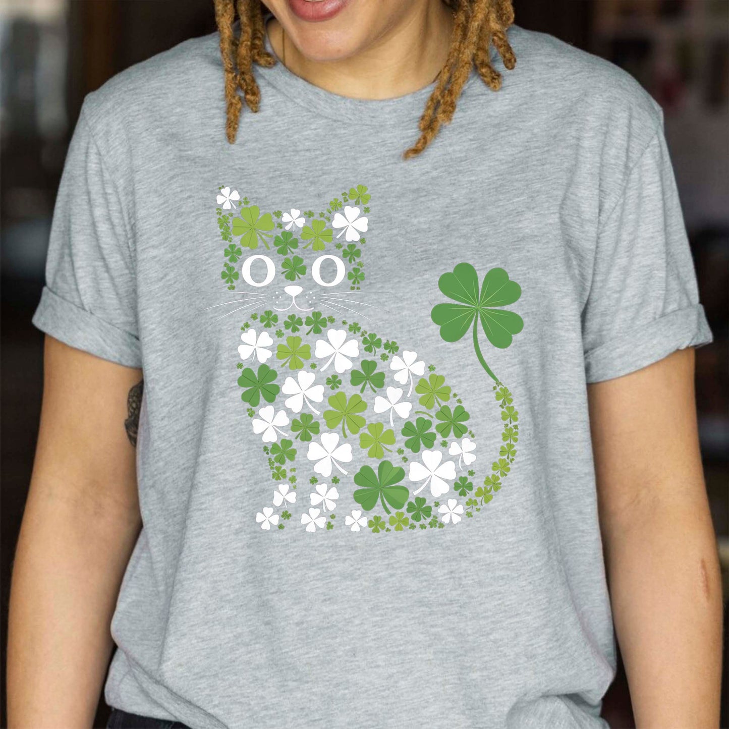 St Patrick's Day Sweatshirt Irish Cat Shamrock Shirts