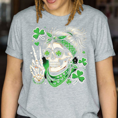 St Patrick's Day Sweatshirt Irish Skeleton Shamrock Shirts