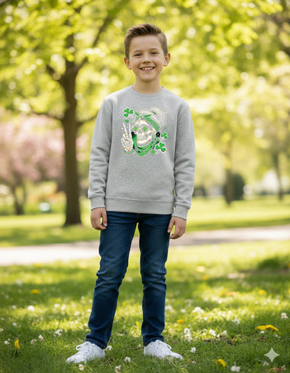 St Patrick's Day Sweatshirt Irish Skeleton Shamrock Shirts
