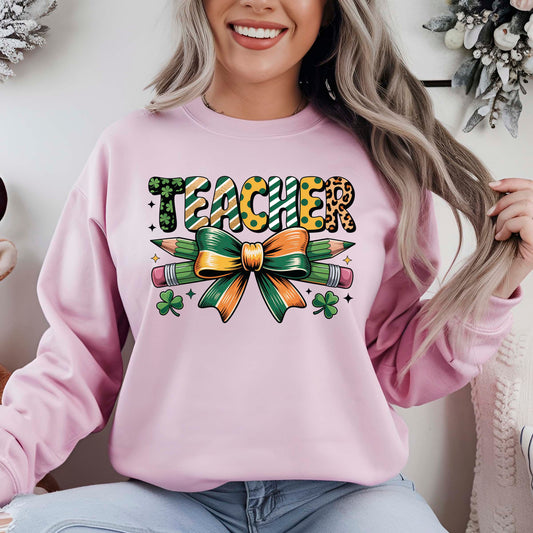 St Patrick's Day Sweatshirt Irish Teacher Shirts