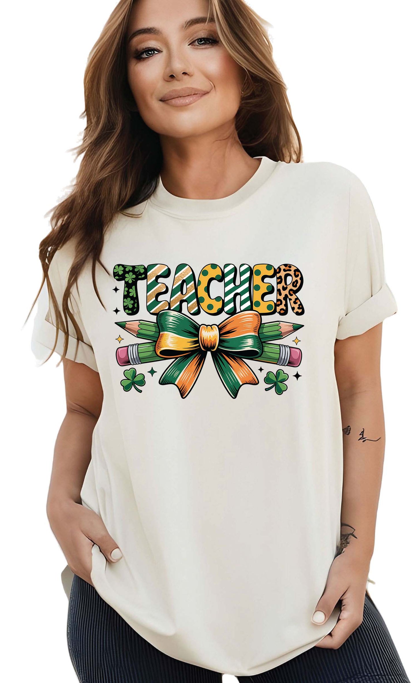 St Patrick's Day Sweatshirt Irish Teacher Shirts