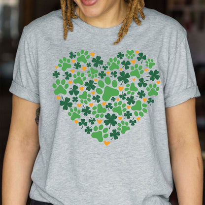 St Patrick's Day Sweatshirt Shamrock Dog Paw