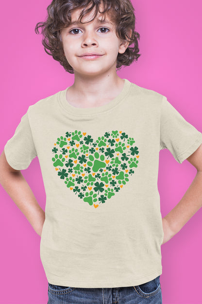 St Patrick's Day Sweatshirt Shamrock Dog Paw