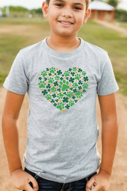 St Patrick's Day Sweatshirt Shamrock Dog Paw