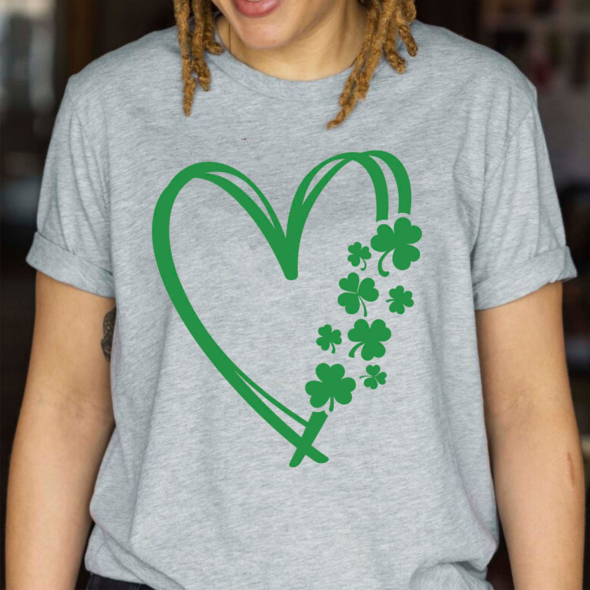St Patrick's Day Sweatshirt Shamrock Irish Heart