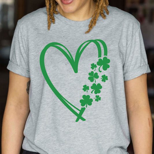 St Patrick's Day Sweatshirt Shamrock Irish Heart