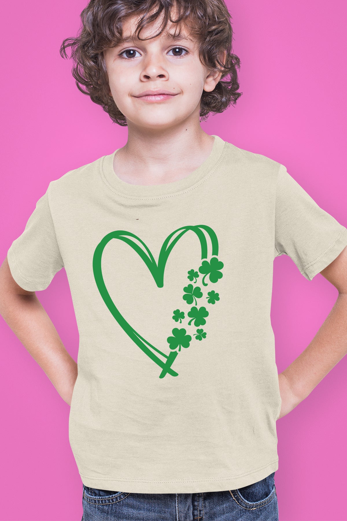 St Patrick's Day Sweatshirt Shamrock Irish Heart
