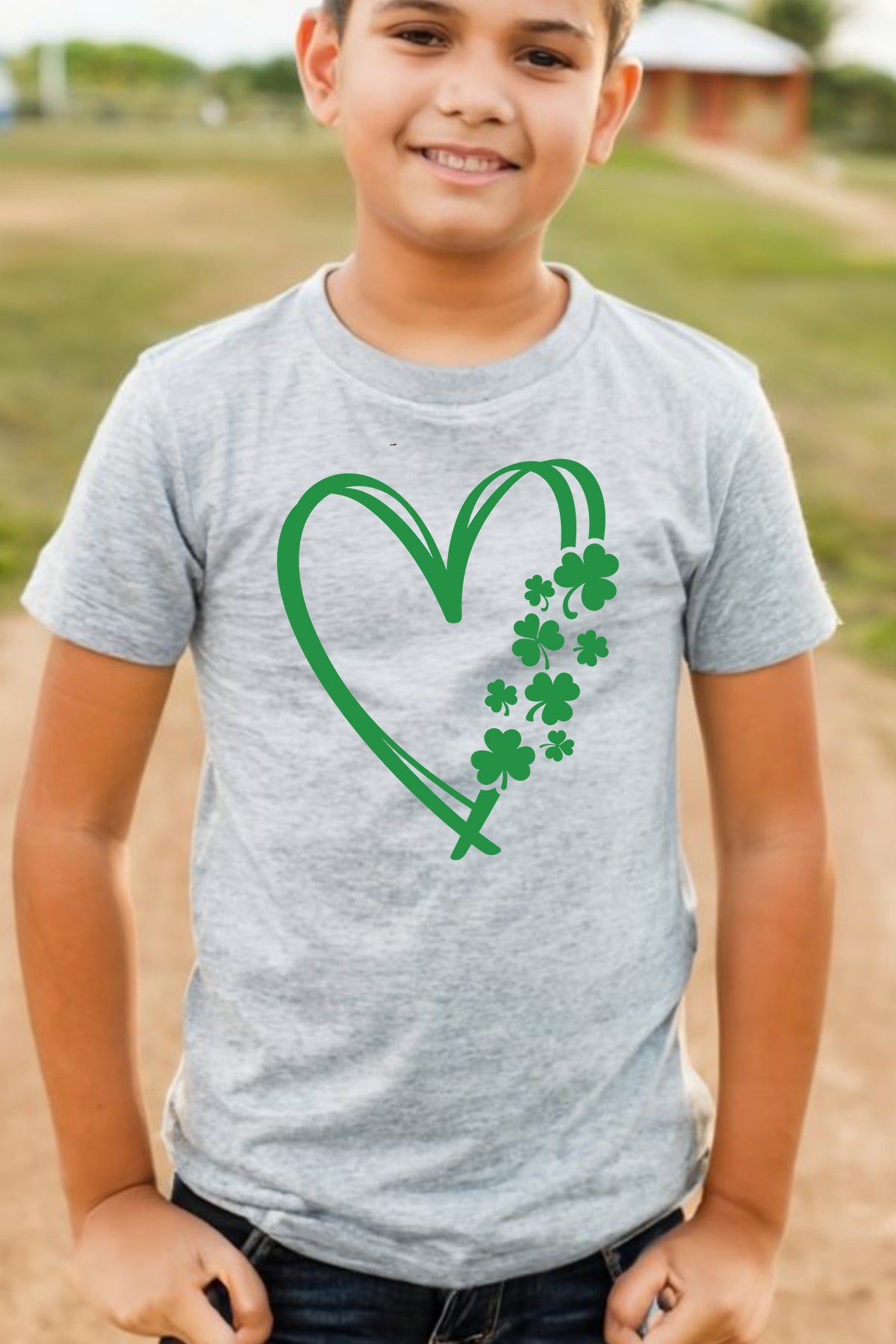 St Patrick's Day Sweatshirt Shamrock Irish Heart