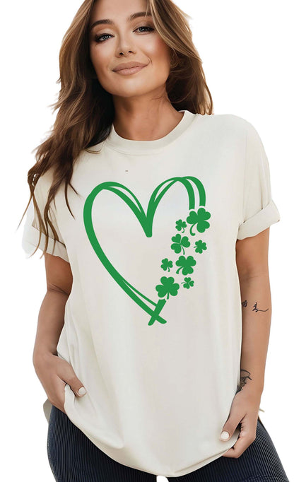 St Patrick's Day Sweatshirt Shamrock Irish Heart