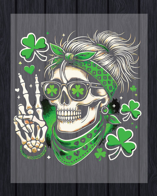 St Patricks Skull DTF Transfer Ready to Press
