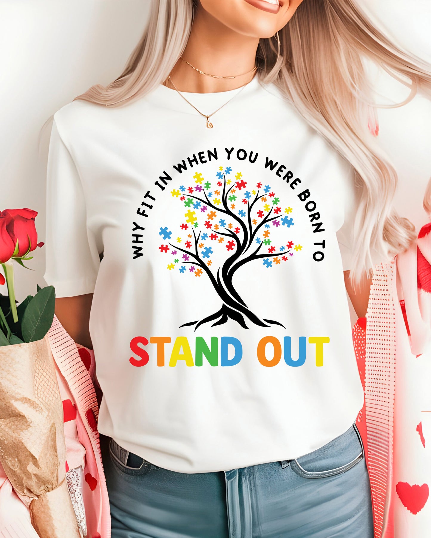 Stand out Autism Awareness DTF Transfer