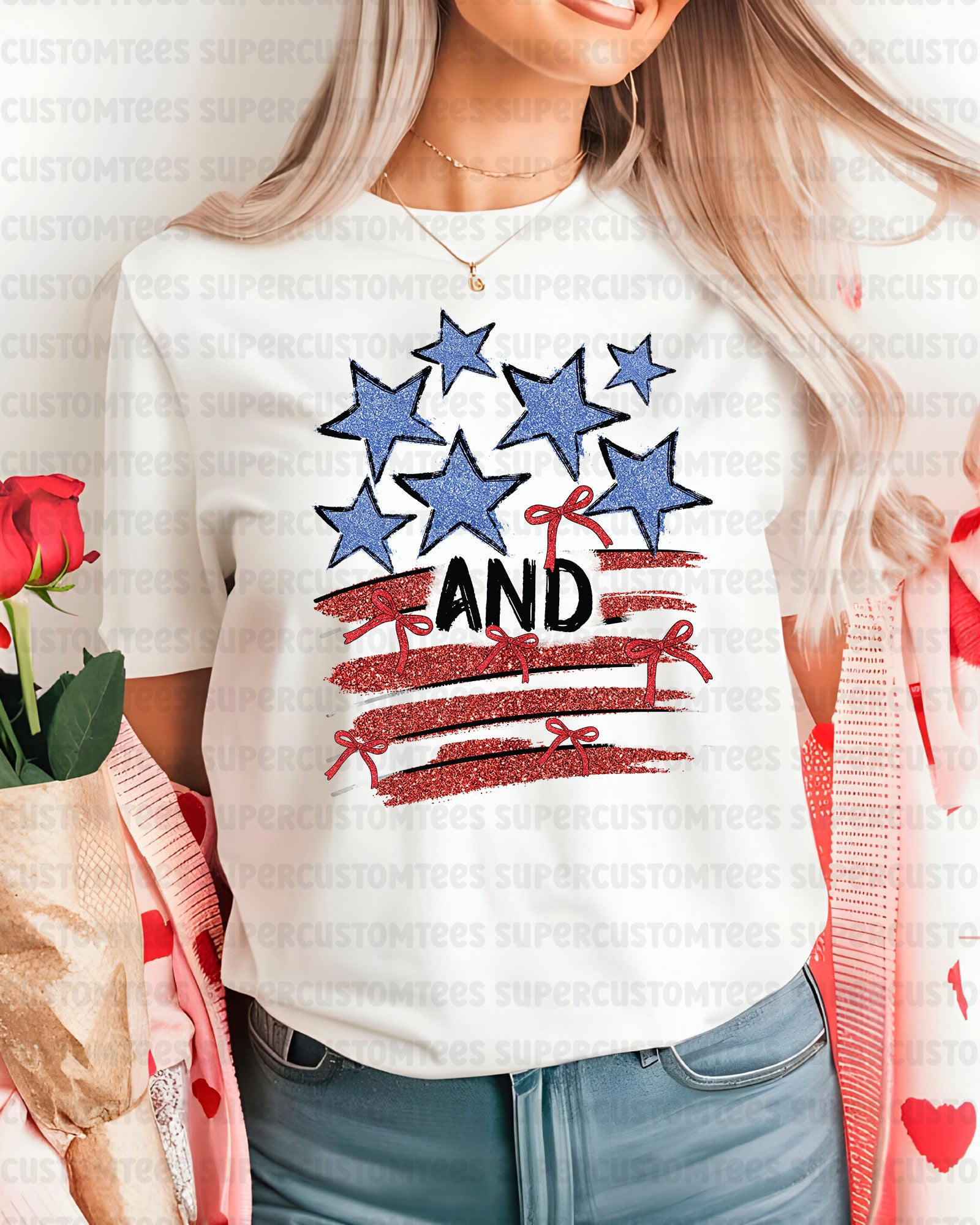 Star and Stripe DTF Transfer