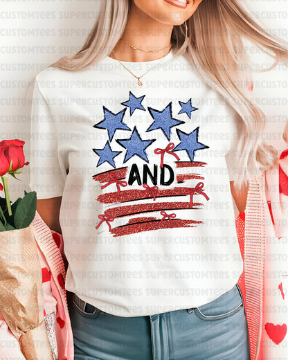 Star and Stripe DTF Transfer
