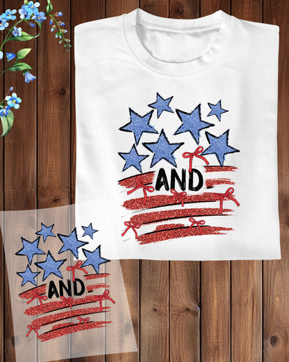 Star and Stripe DTF Transfer