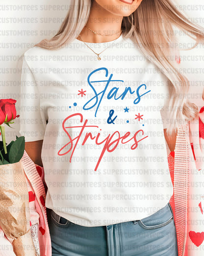 Star and Stripes 4th of July DTF Transfer