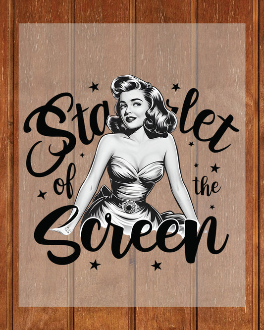 Starlet of the Screen DTF Transfer Ready to Press
