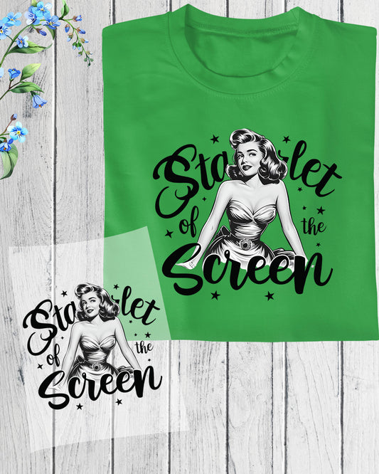 Starlet of the Screen DTF Transfer Ready to Press