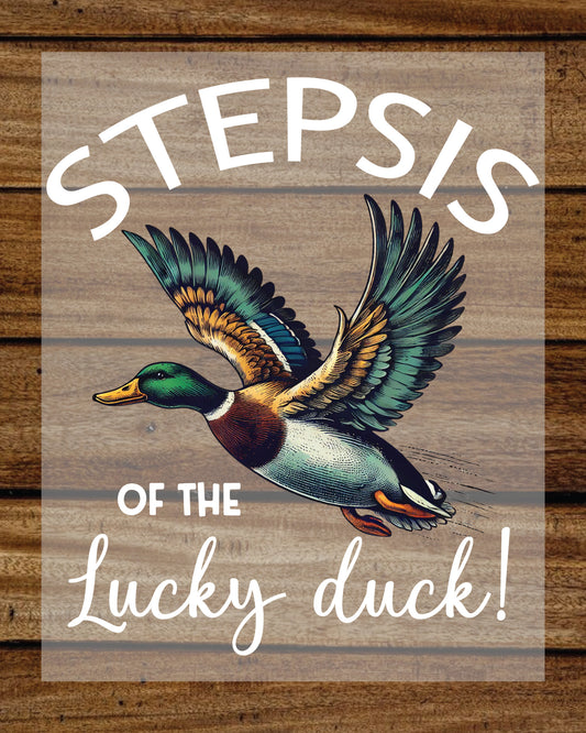 Stepsis of the Lucky Duck Shirt DTF Transfer