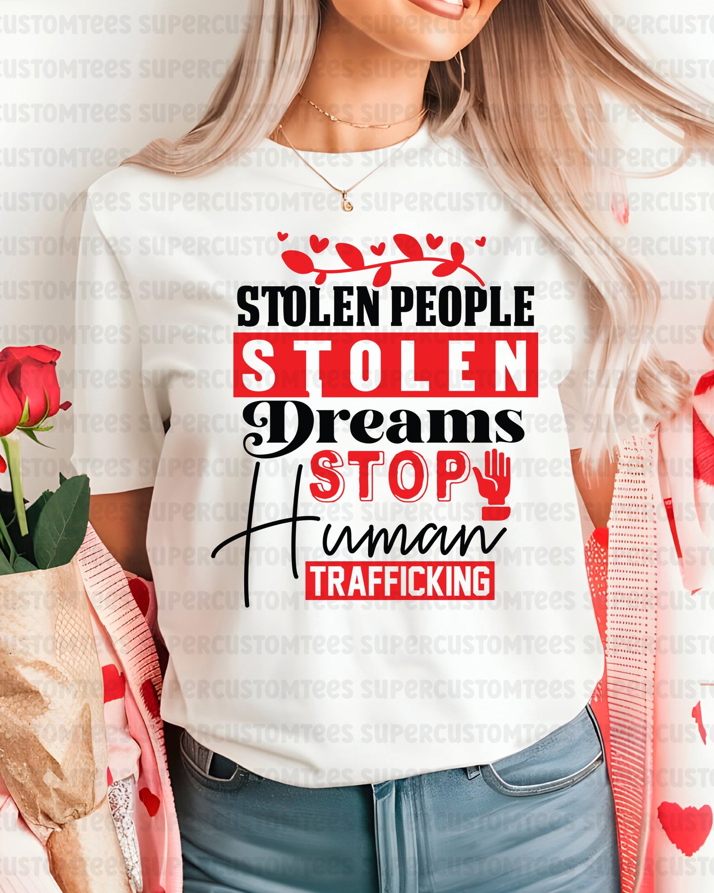 Stop Human Trafficking DTF Transfer Ready to Press