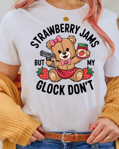Strawberry Jams but My Glock Don't DTF Transfer