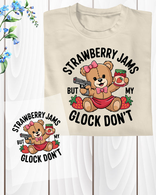 Strawberry Jams but My Glock Don't DTF Transfer