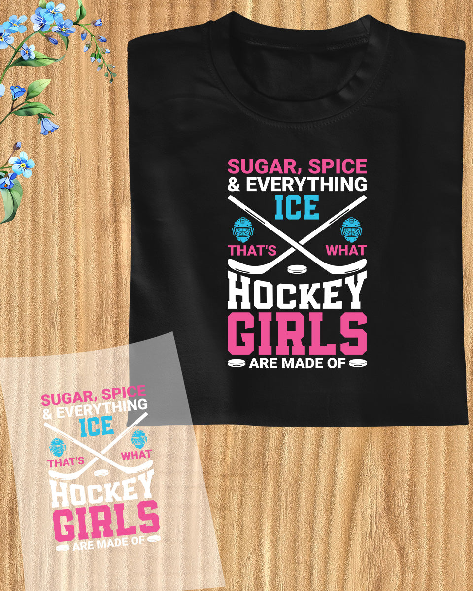 Ice Hockey Girl Sugar Spice DTF Transfer Film
