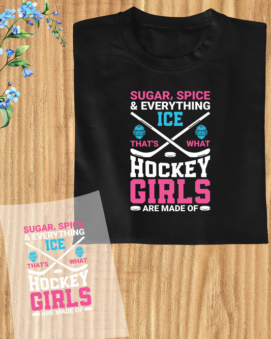 Ice Hockey Girl Sugar Spice DTF Transfer Film