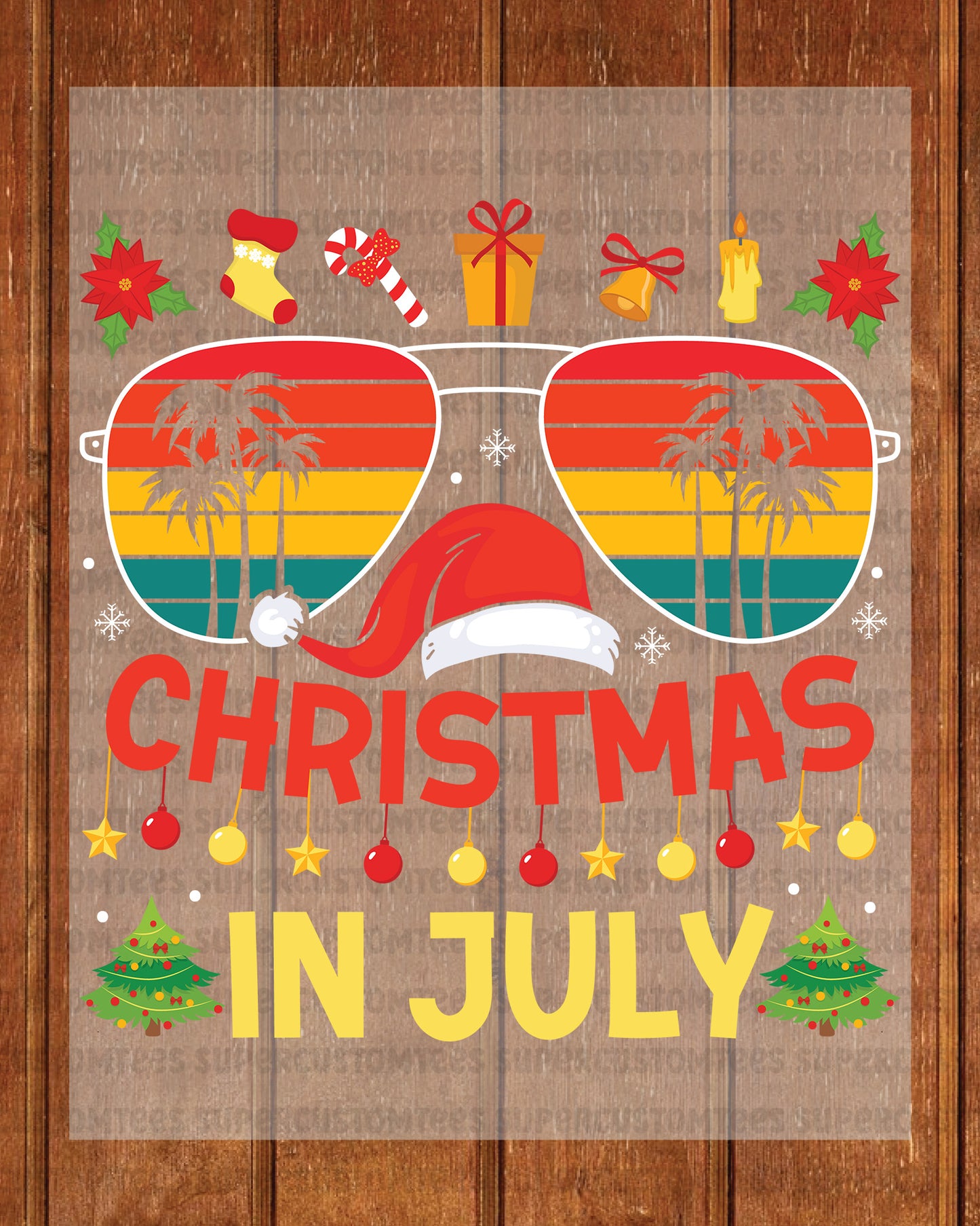 Summer Christmas In July DTF Transfer