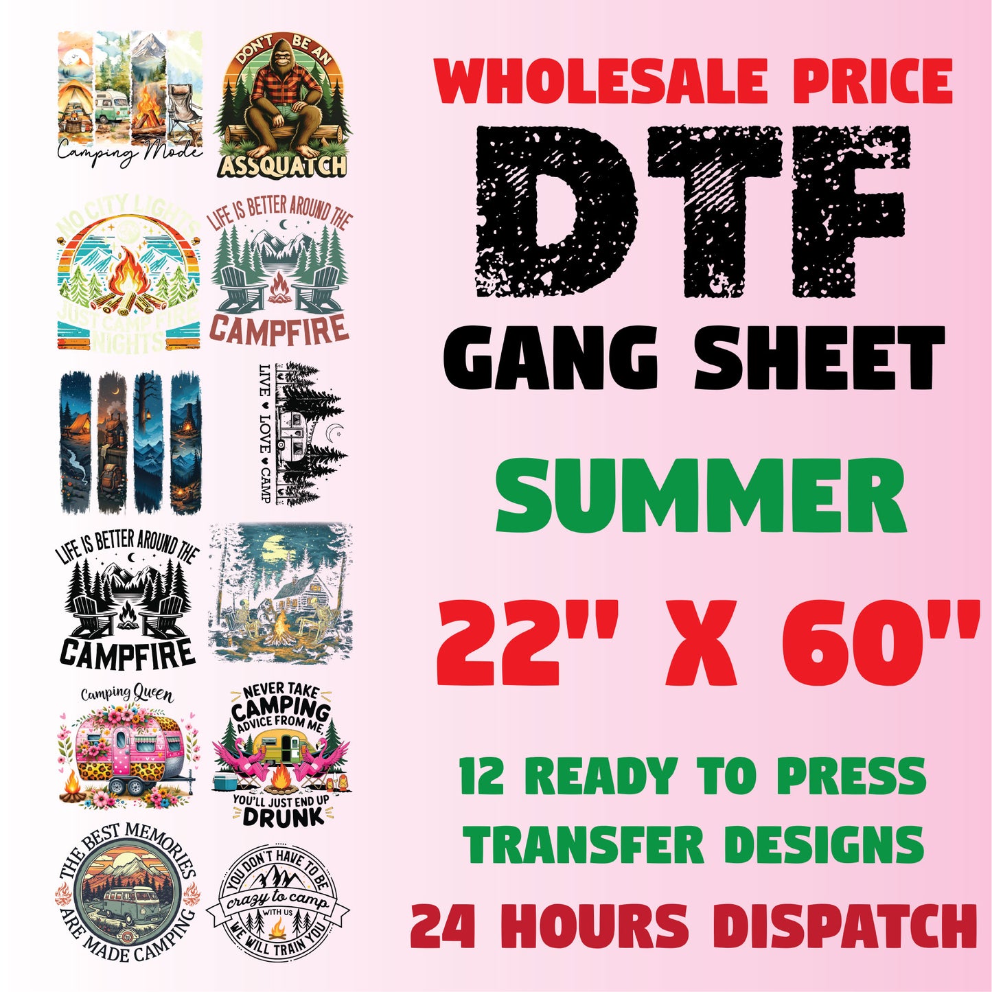 Summer DTF Transfer Gang sheet