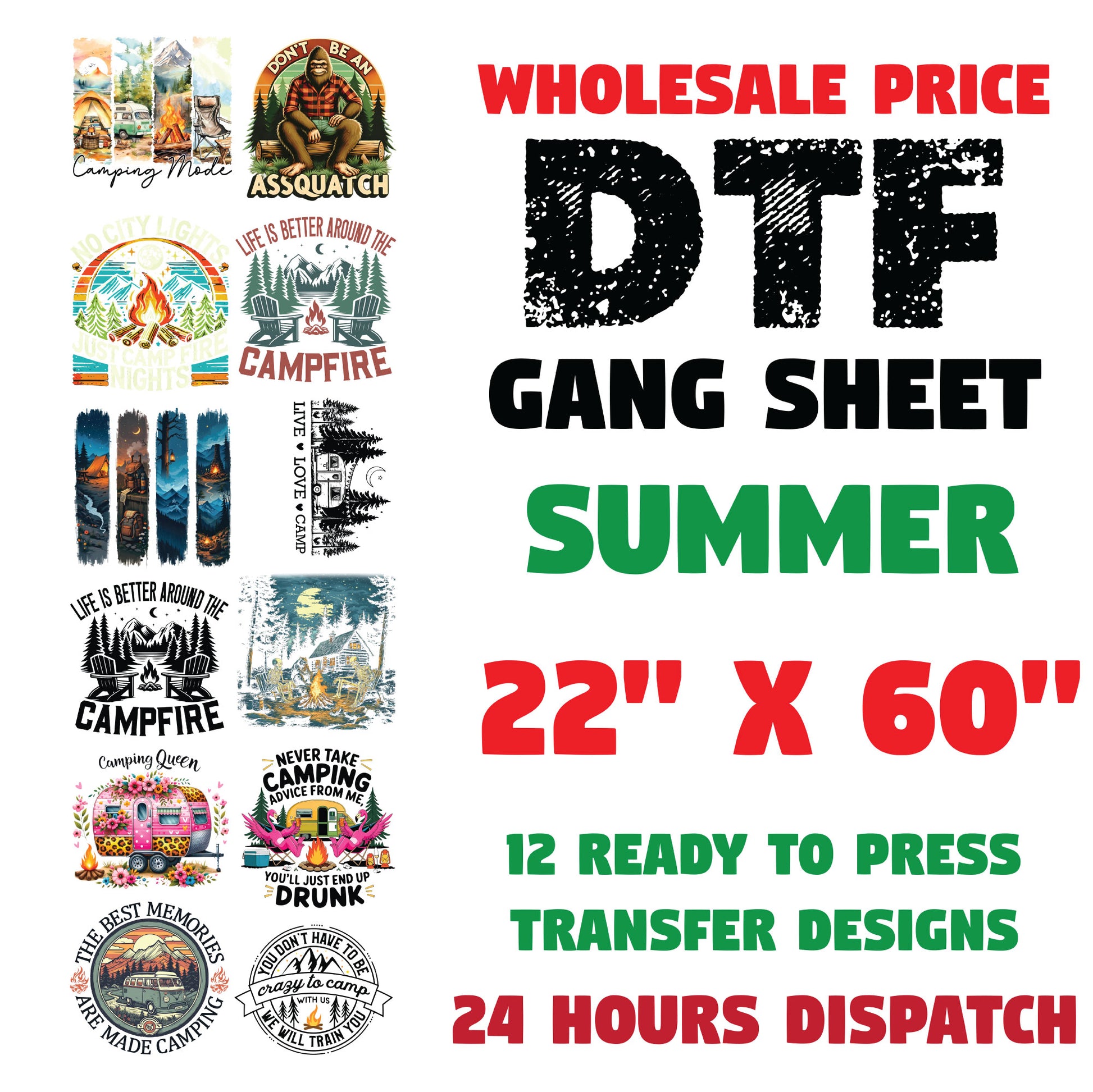 Summer DTF Transfer Gang sheet