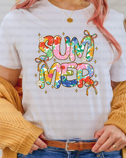 Summer floral DTF Transfer Ready to Press